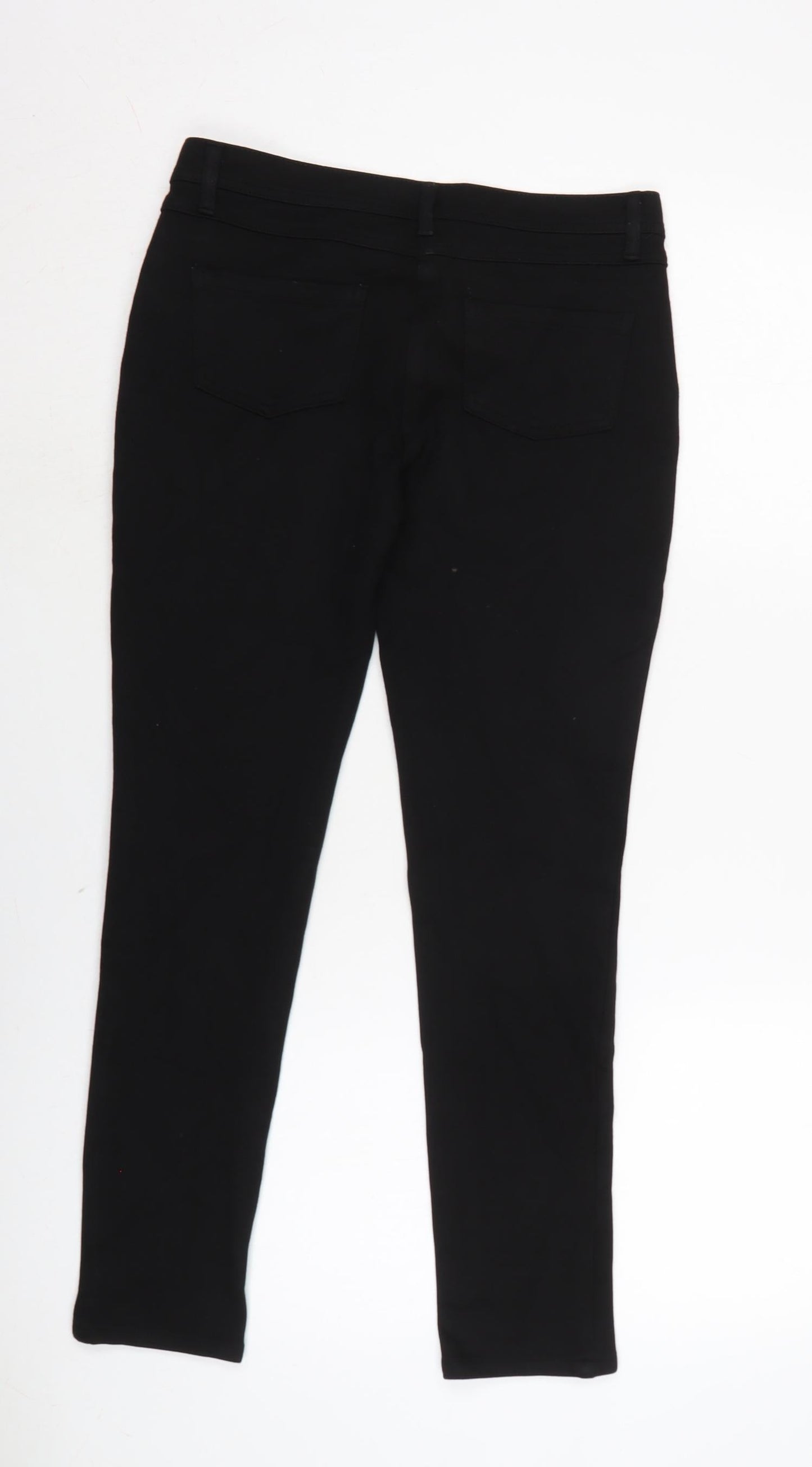 Monsoon Womens Black Polyester Trousers Size 28 in L26 in Regular Zip