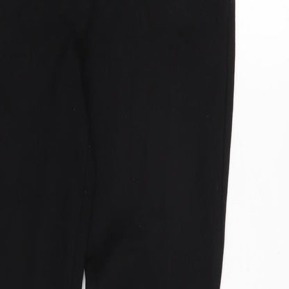 Monsoon Womens Black Polyester Trousers Size 28 in L26 in Regular Zip