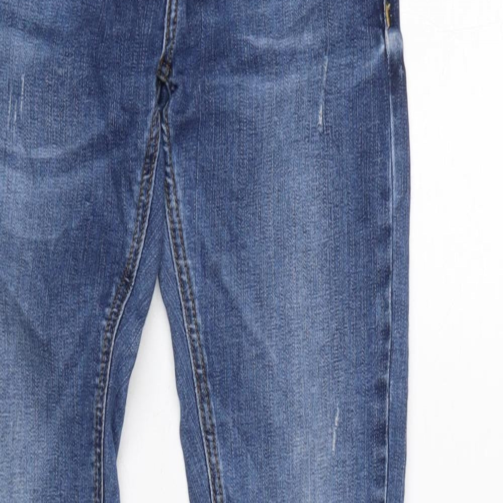 Zara Womens Blue Cotton Blend Skinny Jeans Size 24 in L26.5 in Regular Zip