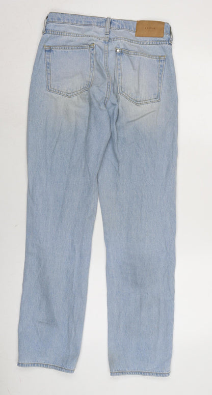 Womens UK Size 4 H&M Regular Fit Straight Blue Jeans