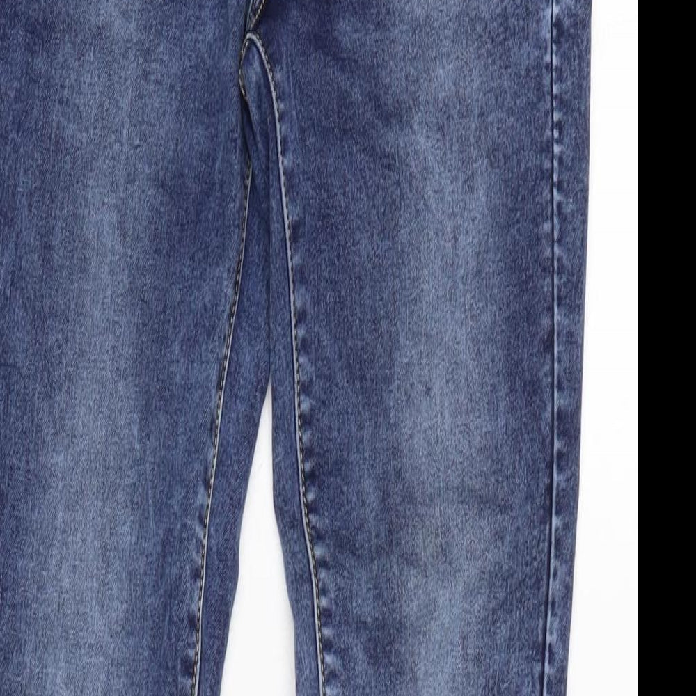 Womens UK Size 8 Toxik3 Regular Fit Skinny Blue Jeans