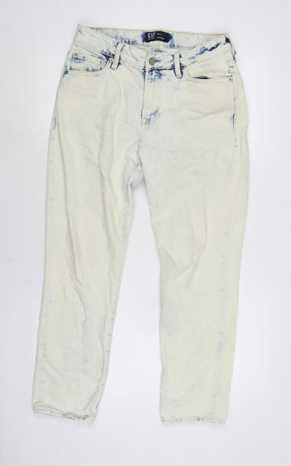 Gap Mens Blue Cotton Blend Straight Jeans Size 30 in L25 in Regular Zip