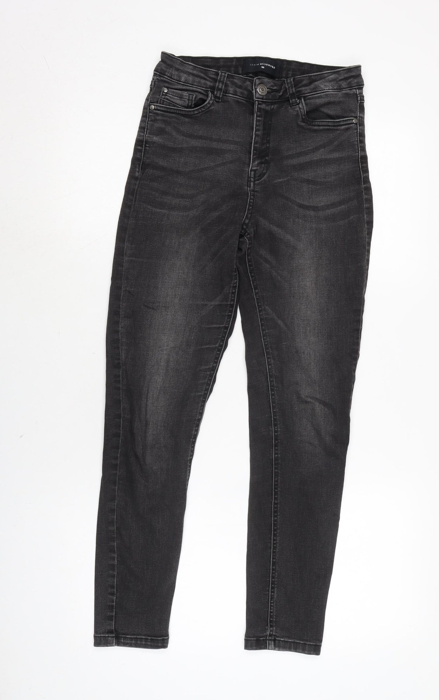 Mens UK Size 28 in RESERVED Regular Fit Tapered Grey Jeans