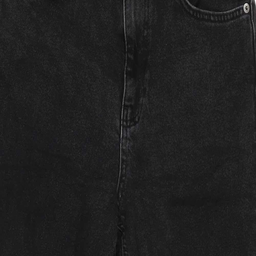 Naked Womens Grey Cotton Straight Jeans Size 28 in L25 in Regular Zip - Raw Hem