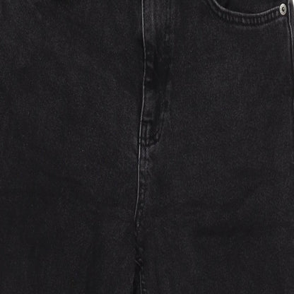 Naked Womens Grey Cotton Straight Jeans Size 28 in L25 in Regular Zip - Raw Hem