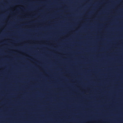 Individual Womens Blue V-Neck Polyester Pullover Jumper Size L