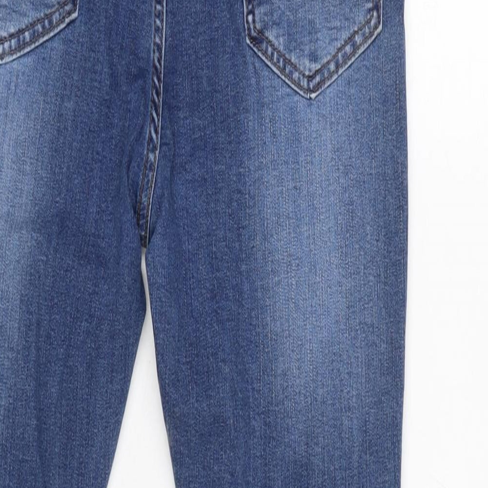 Hera London Mens Blue Cotton Blend Tapered Jeans Size 30 in L25 in Regular Zip