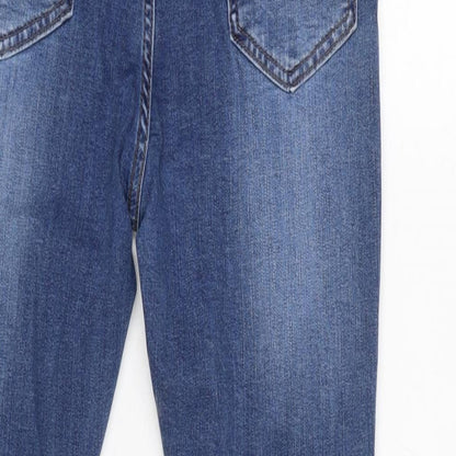 Hera London Mens Blue Cotton Blend Tapered Jeans Size 30 in L25 in Regular Zip