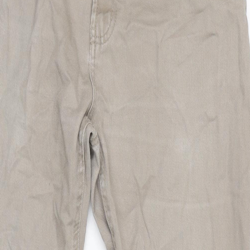 Denim & Co. Mens Beige Cotton Straight Jeans Size 33 in L32 in Regular Zip
