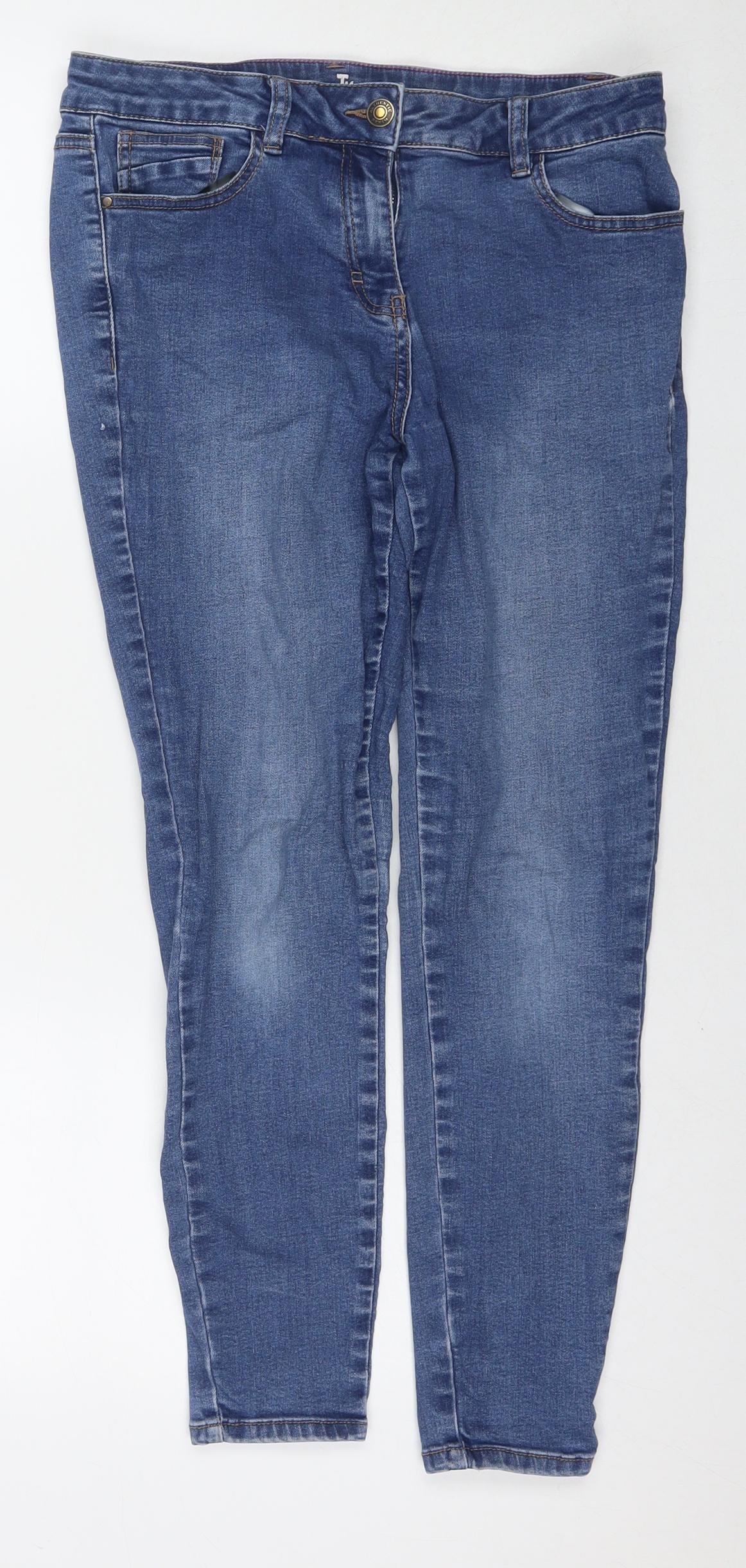 Womens UK Size 12 TU Regular Fit Skinny Blue Jeans