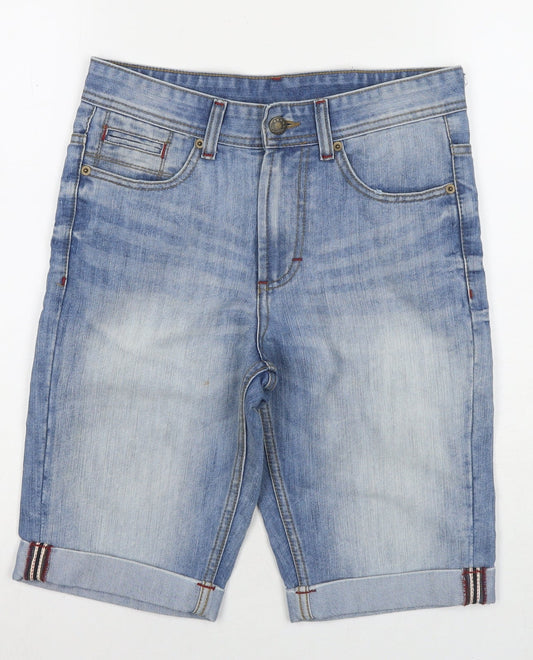 Denim & Co. Mens Blue Cotton Bermuda Shorts Size 28 in L11 in Regular Zip