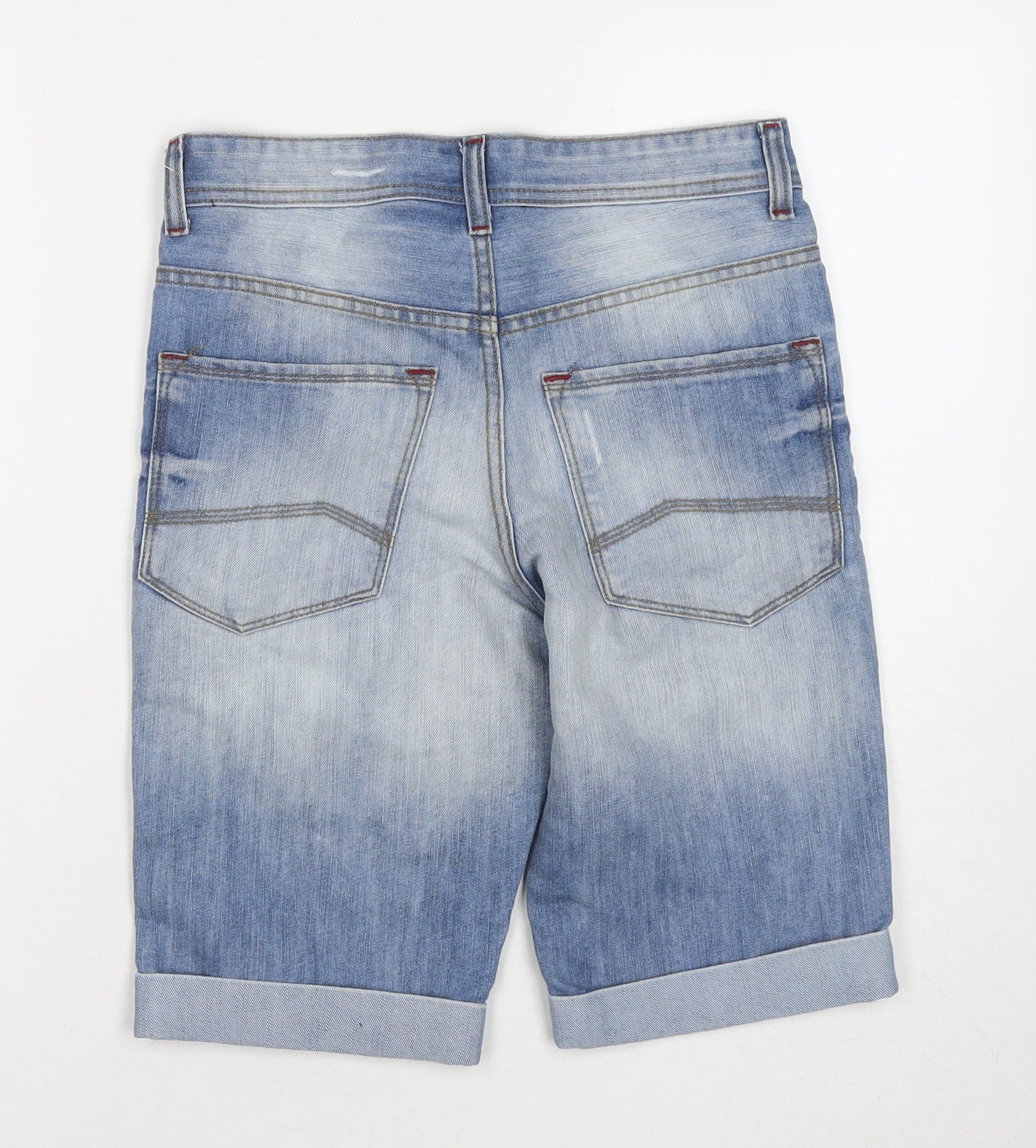 Denim & Co. Mens Blue Cotton Bermuda Shorts Size 28 in L11 in Regular Zip