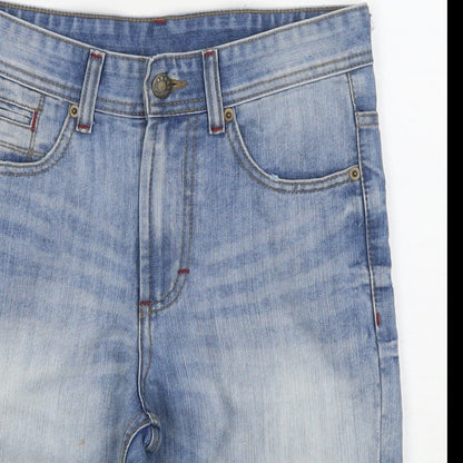 Denim & Co. Mens Blue Cotton Bermuda Shorts Size 28 in L11 in Regular Zip