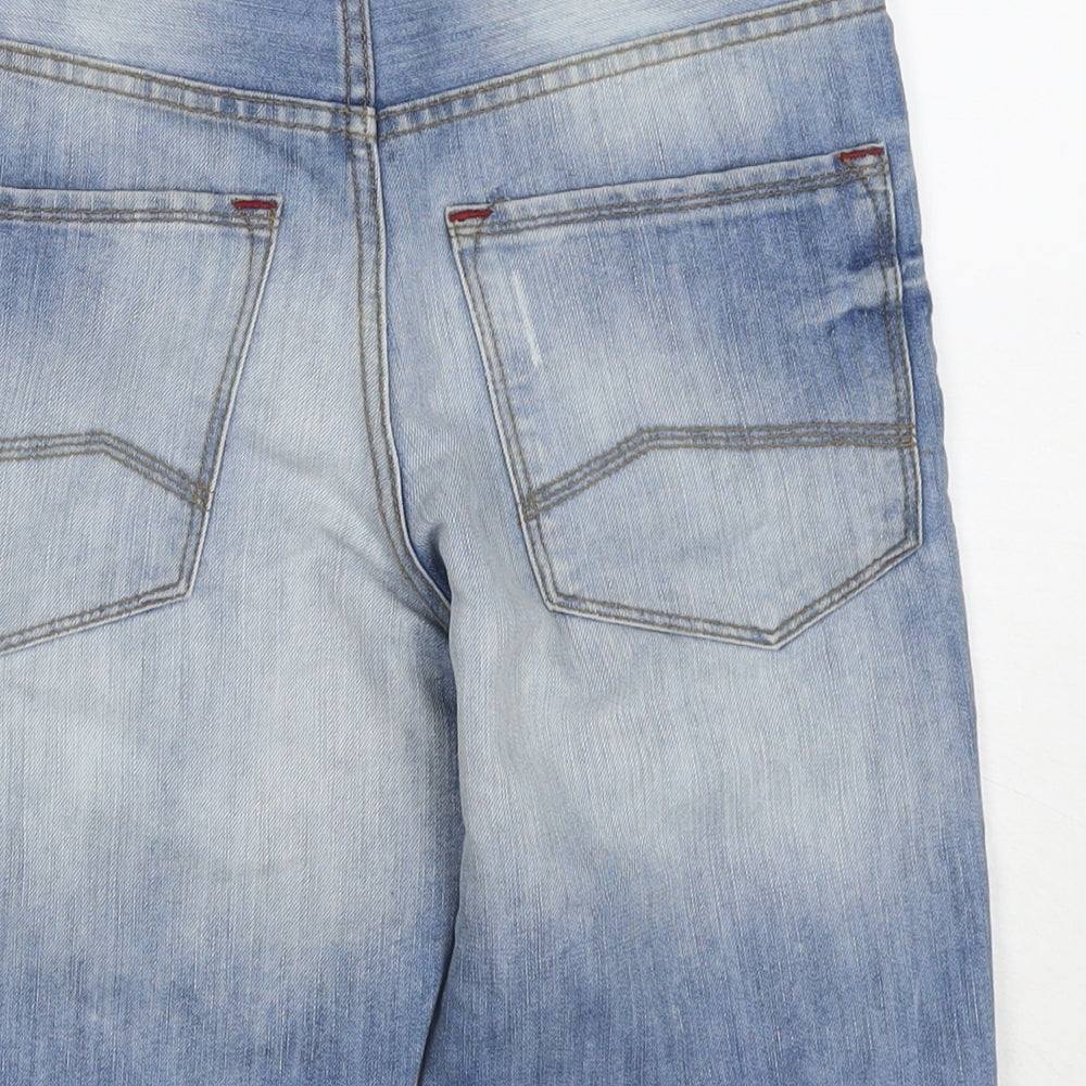 Denim & Co. Mens Blue Cotton Bermuda Shorts Size 28 in L11 in Regular Zip