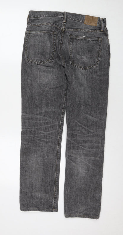 Gap Mens Grey Cotton Straight Jeans Size 28 in L32 in Regular Zip