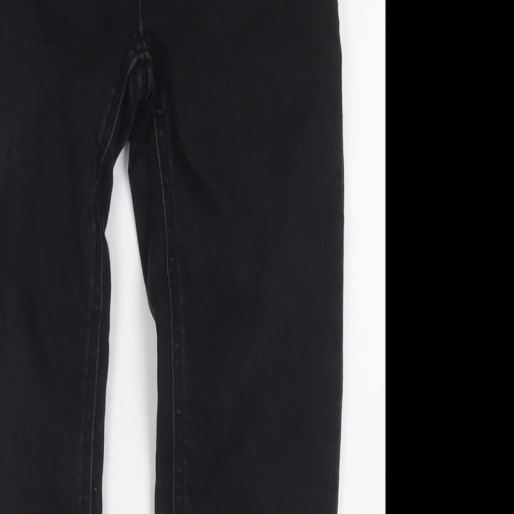 TU Girls Black Cotton Skinny Jeans Size 10 Years L24 in Regular Zip