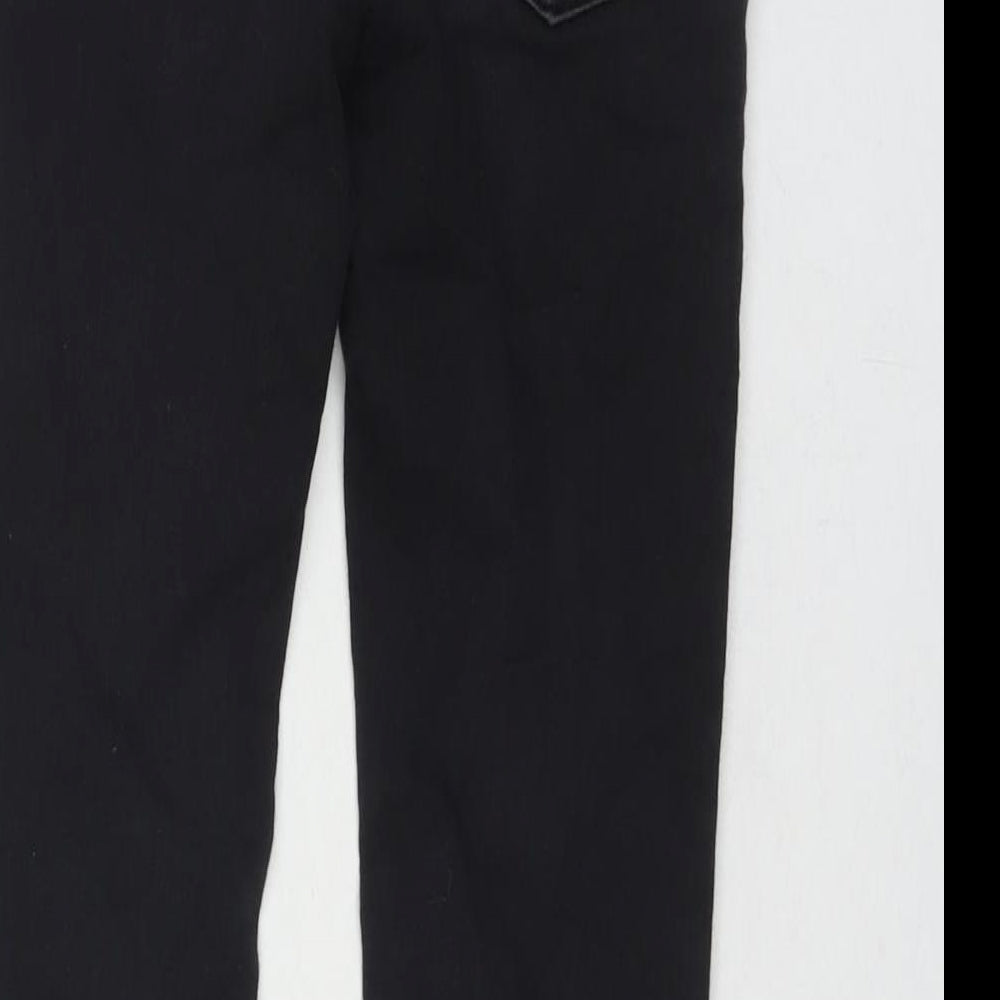 TU Girls Black Cotton Skinny Jeans Size 10 Years L24 in Regular Zip