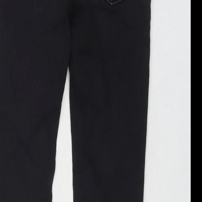 TU Girls Black Cotton Skinny Jeans Size 10 Years L24 in Regular Zip