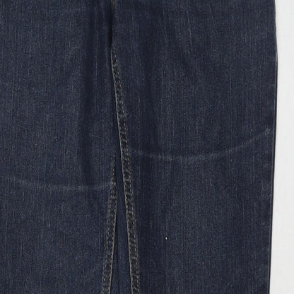 Denim & Co. Womens Blue Cotton Bootcut Jeans Size 10 L30 in Regular Zip