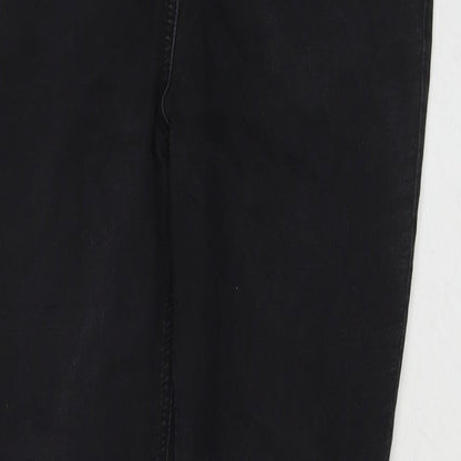 TU Womens Black Cotton Jegging Jeans Size 14 L26 in Regular