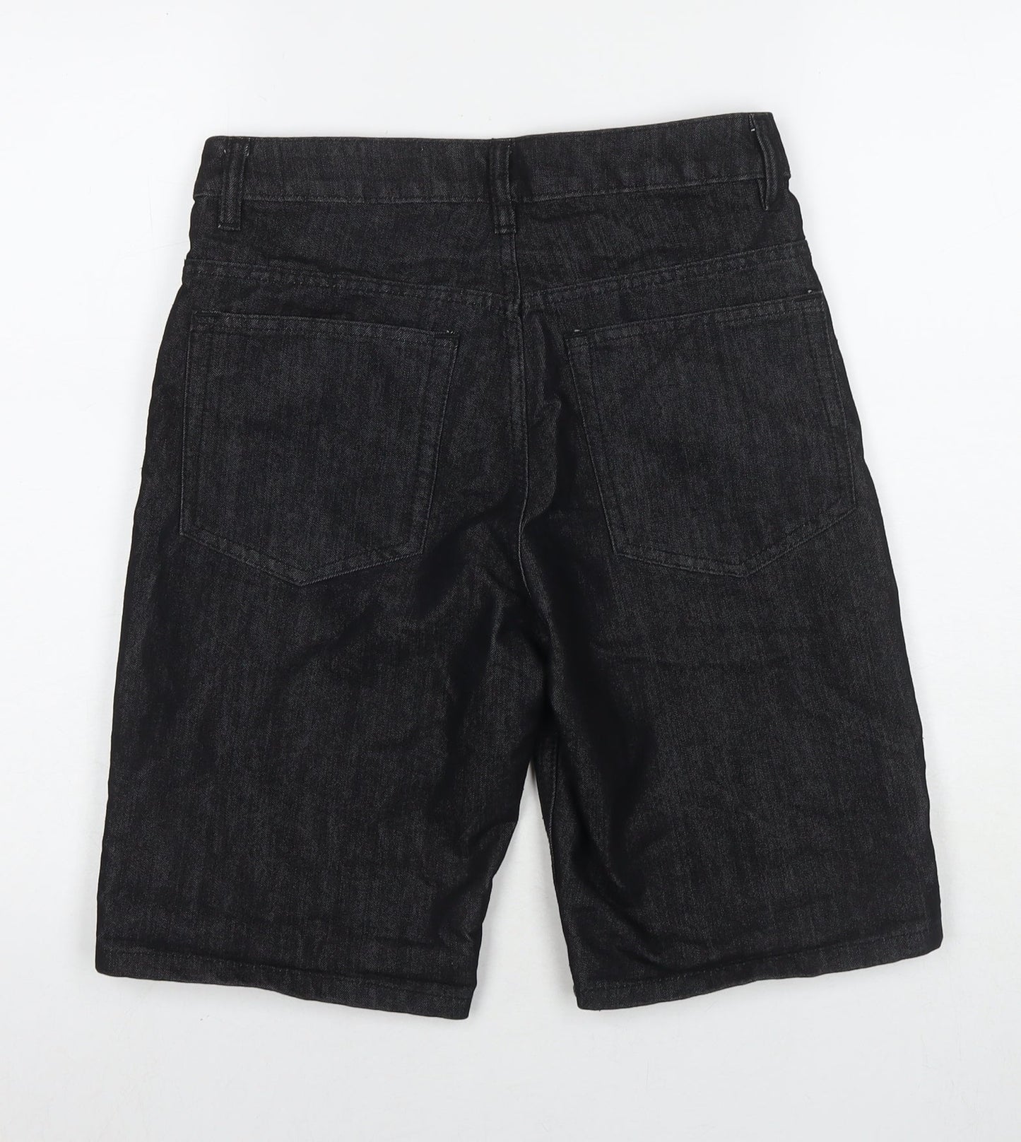 Denim & Co. Mens Black Cotton Bermuda Shorts Size 28 in L9 in Regular Zip