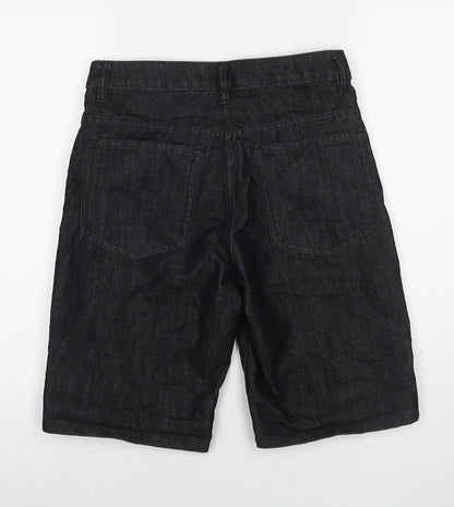 Denim & Co. Mens Black Cotton Bermuda Shorts Size 28 in L9 in Regular Zip