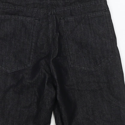 Denim & Co. Mens Black Cotton Bermuda Shorts Size 28 in L9 in Regular Zip