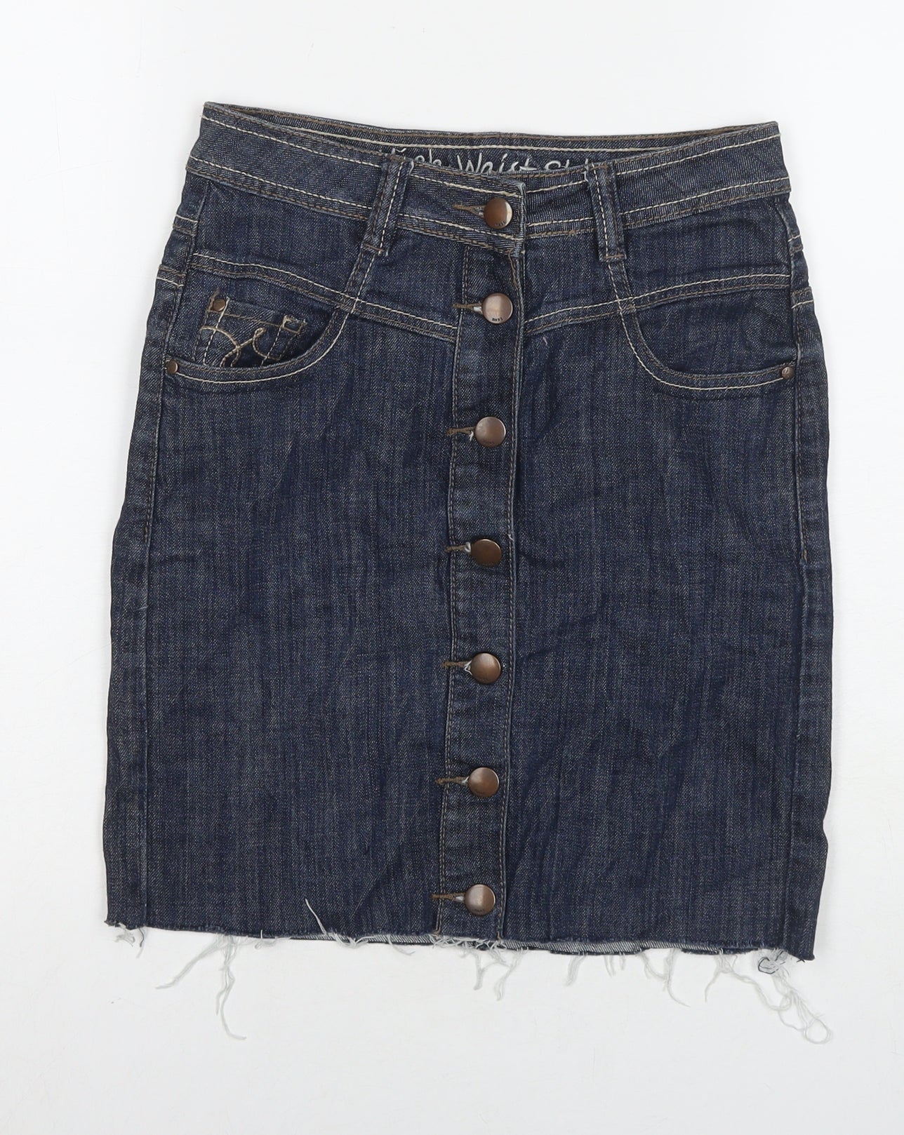 Womens UK Size 6 NEXT A-Line Denim Skirt
