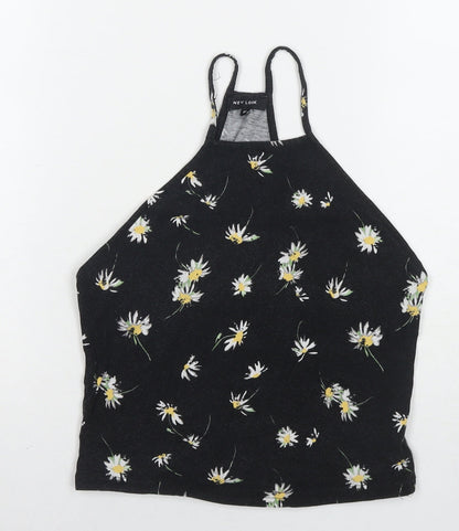 Womens UK Size 12 New Look Black Basic Tank