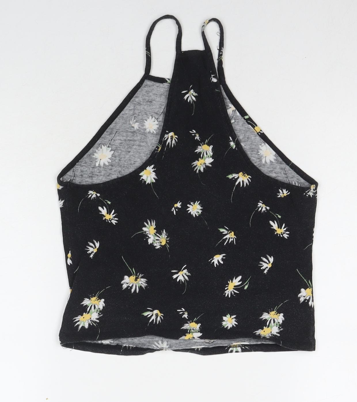 Womens UK Size 12 New Look Black Basic Tank