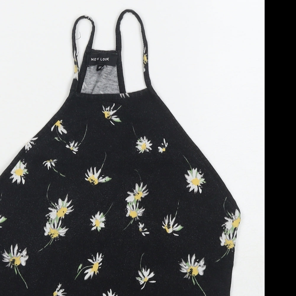 Womens UK Size 12 New Look Black Basic Tank