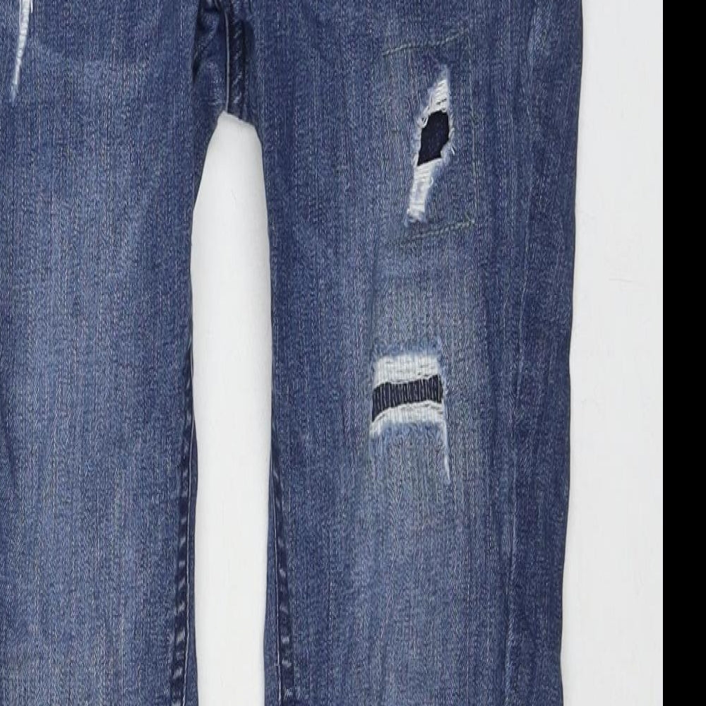 Denim & Co. Womens Blue Cotton Skinny Jeans Size 8 L29 in Regular Zip