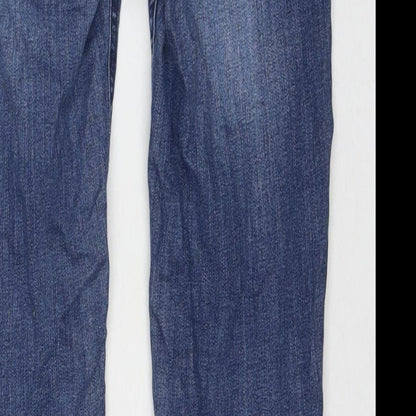 Denim & Co. Womens Blue Cotton Skinny Jeans Size 8 L29 in Regular Zip