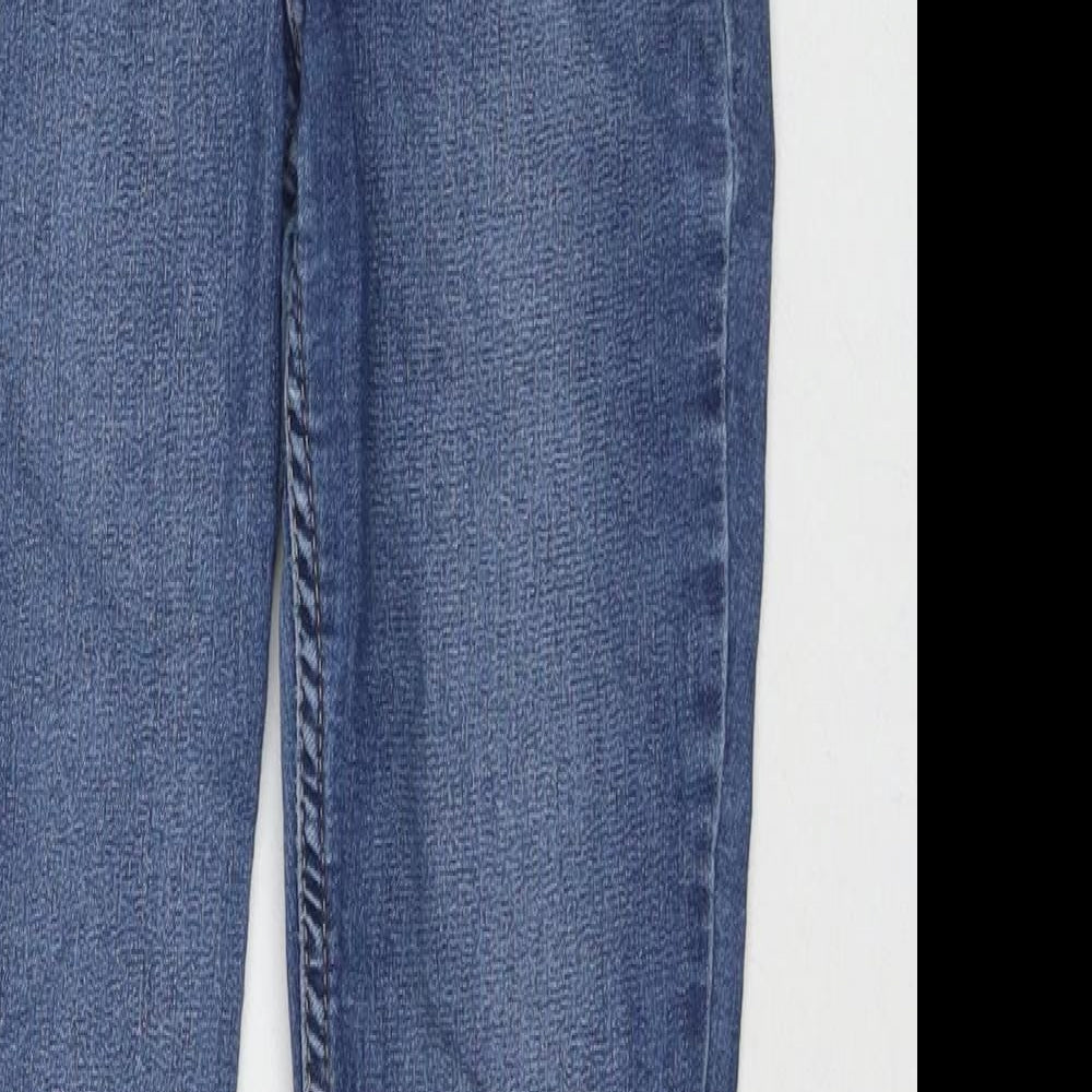 Divided by H&M Womens Blue Cotton Skinny Jeans Size 6 L26 in Regular Zip