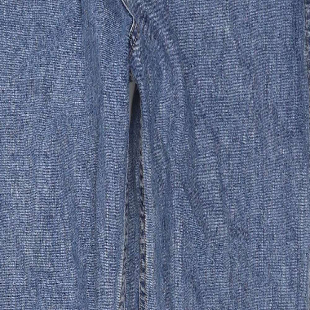 FOREVER 21 Mens Blue Cotton Straight Jeans Size 33 in L32 in Regular Zip