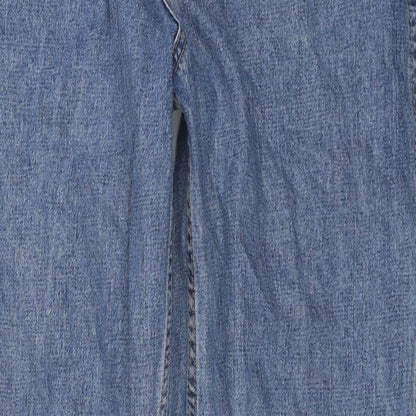 FOREVER 21 Mens Blue Cotton Straight Jeans Size 33 in L32 in Regular Zip