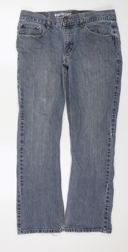 Urban Pipeline Mens Black Cotton Bootcut Jeans Size 33 in L32 in Regular Zip