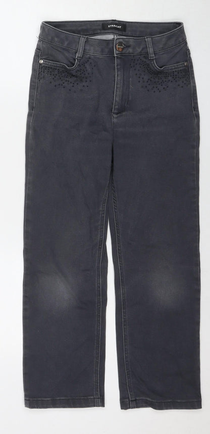 Womens UK Size 8 Marks and Spencer Regular Fit Straight Grey Jeans