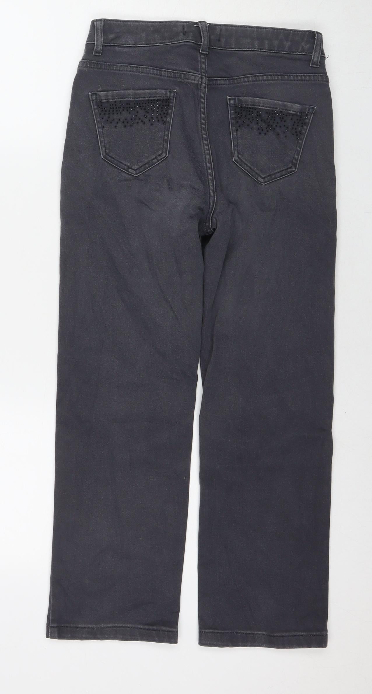Womens UK Size 8 Marks and Spencer Regular Fit Straight Grey Jeans