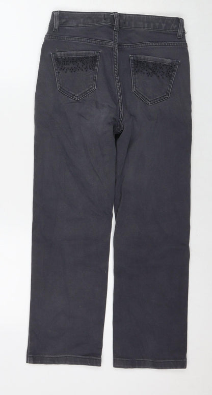 Womens UK Size 8 Marks and Spencer Regular Fit Straight Grey Jeans
