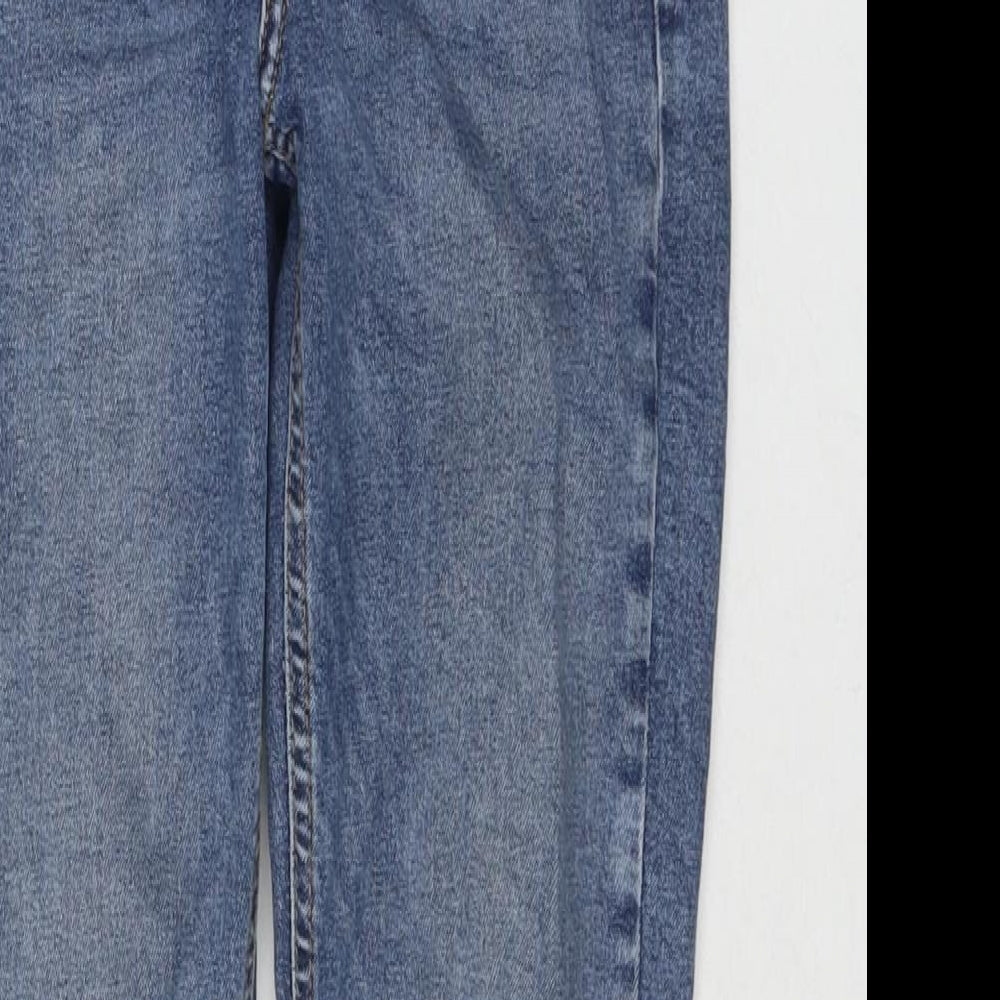 Topshop Womens Blue Cotton Skinny Jeans Size 25 in L30.5 in Regular Zip
