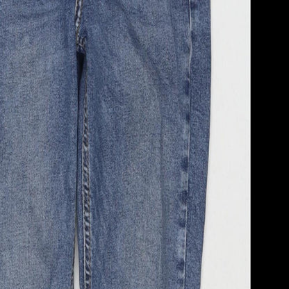 Topshop Womens Blue Cotton Skinny Jeans Size 25 in L30.5 in Regular Zip
