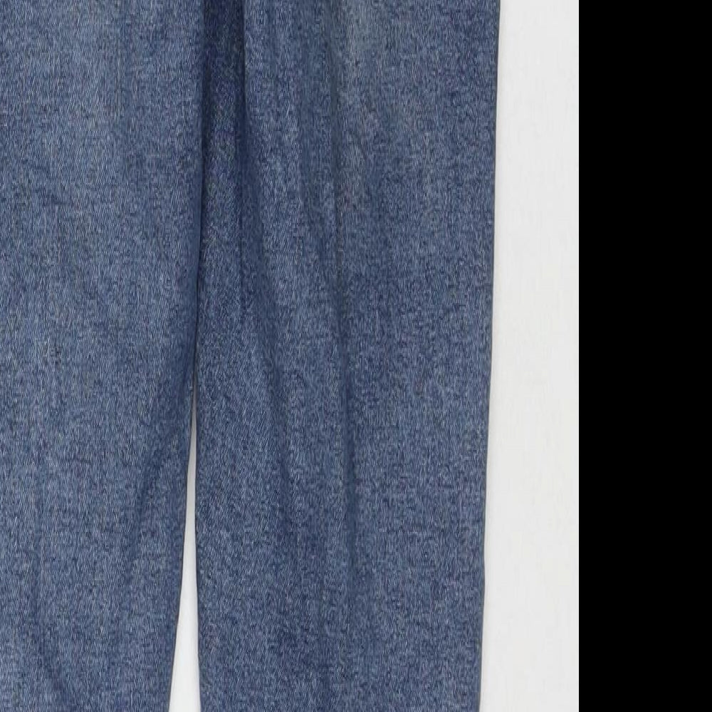Topshop Womens Blue Cotton Skinny Jeans Size 25 in L30.5 in Regular Zip