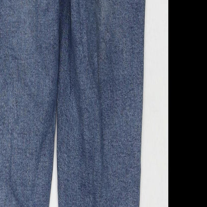 Topshop Womens Blue Cotton Skinny Jeans Size 25 in L30.5 in Regular Zip