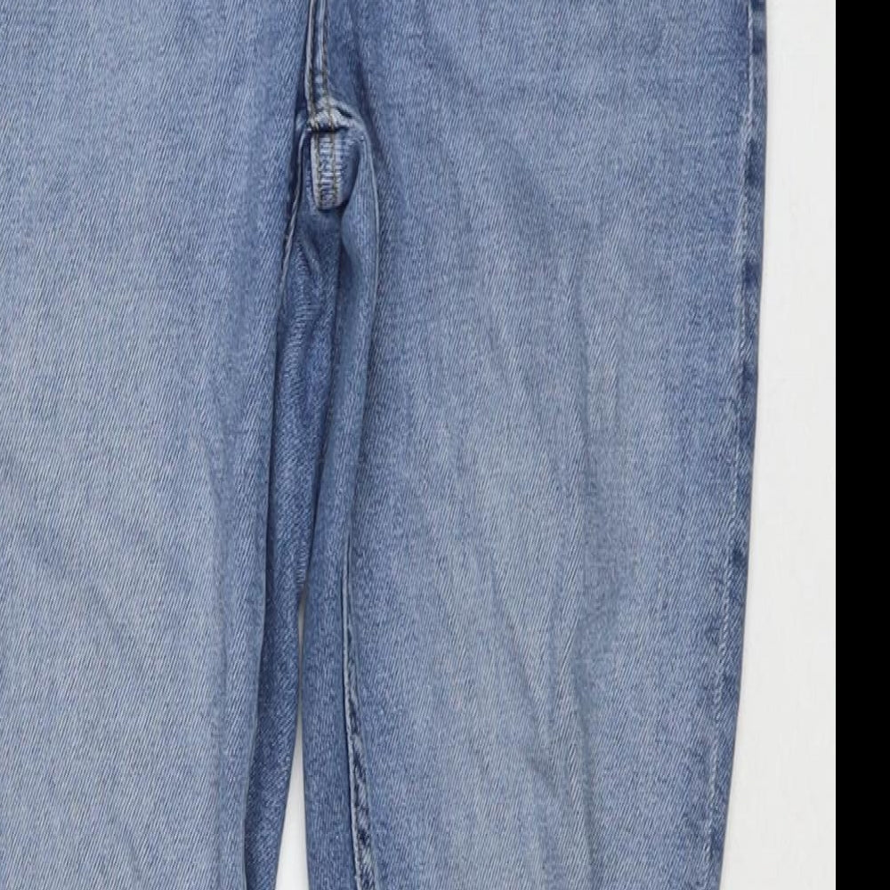 Topshop Womens Blue Cotton Skinny Jeans Size 26 L32 in Regular Zip