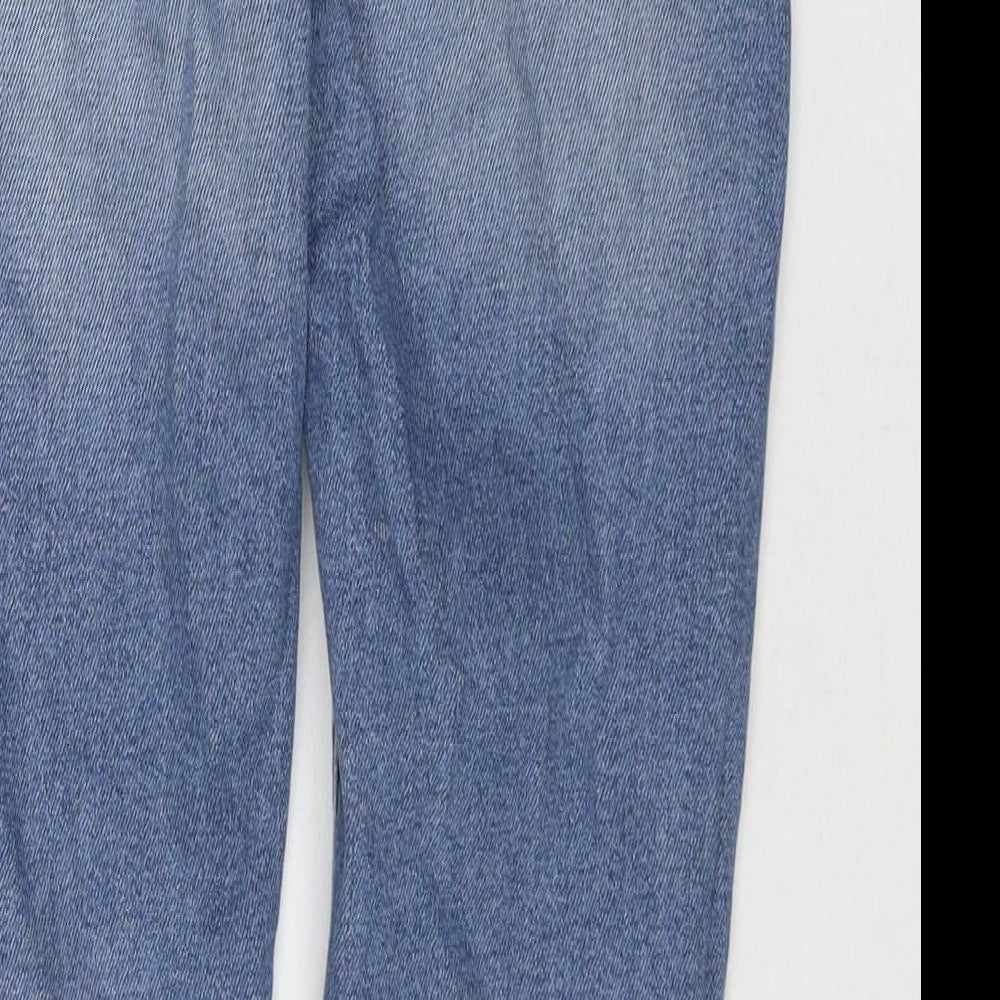 Topshop Womens Blue Cotton Skinny Jeans Size 26 L32 in Regular Zip