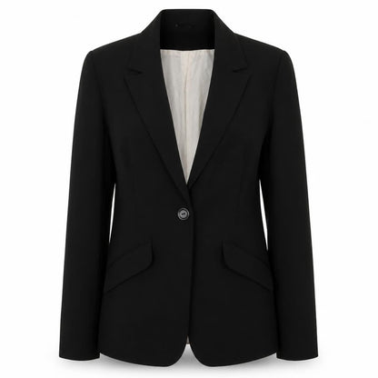 BAY Womens Black Jacket Blazer Size 10 Button