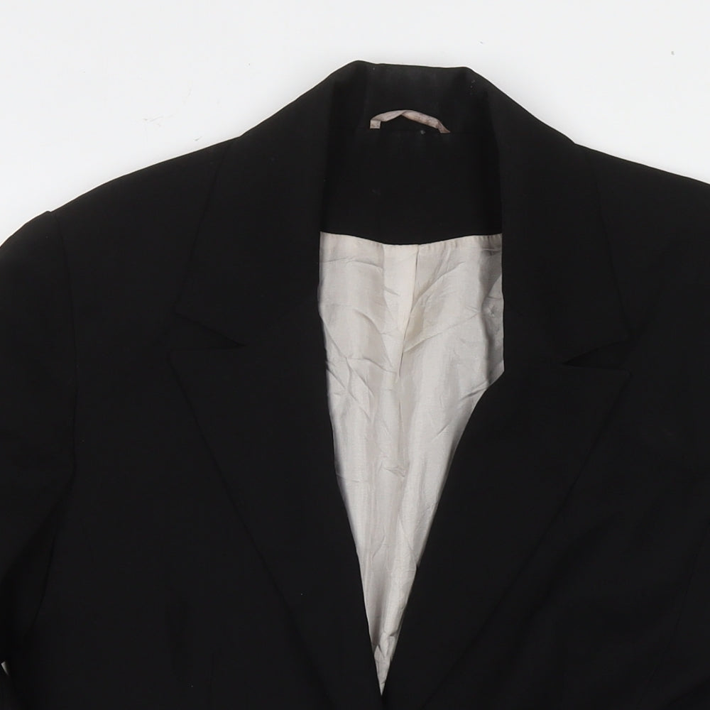 BAY Womens Black Jacket Blazer Size 10 Button