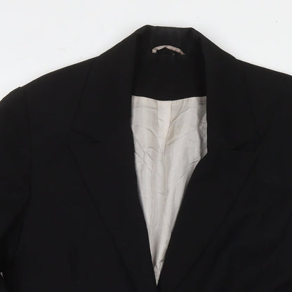 BAY Womens Black Jacket Blazer Size 10 Button