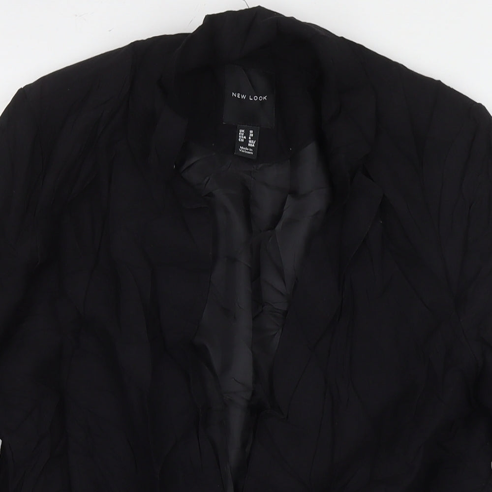 New Look Womens Black Jacket Blazer Size 10 Button